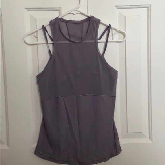 Like New lululemon mesh tank top 2 in 1 sz 4 - Picture 2 of 7